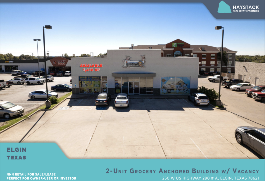 2-Unit Grocery Anchored Building w/ Vacancy – Elgin, TX